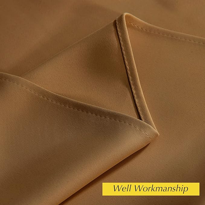 NICETOWN Thermal Insulated Door Curtains for Doorway Divider, Privacy Covering Blackout Light Blocking Curtain for Bedroom Closet/Sliding Glass Patio, 42" W x 80" L, Gold Brown, 1 Panel - Image 7