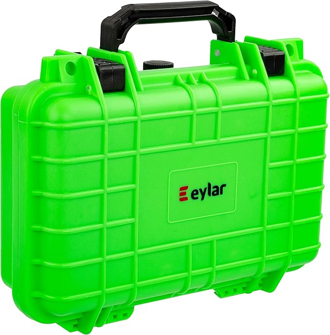 Eylar Protective Gear and Camera Hard Case Waterproof Dry Box with Foam 11.6 Inch 8.3 Inch 3.8 Inch (Neon Green) - Image 3