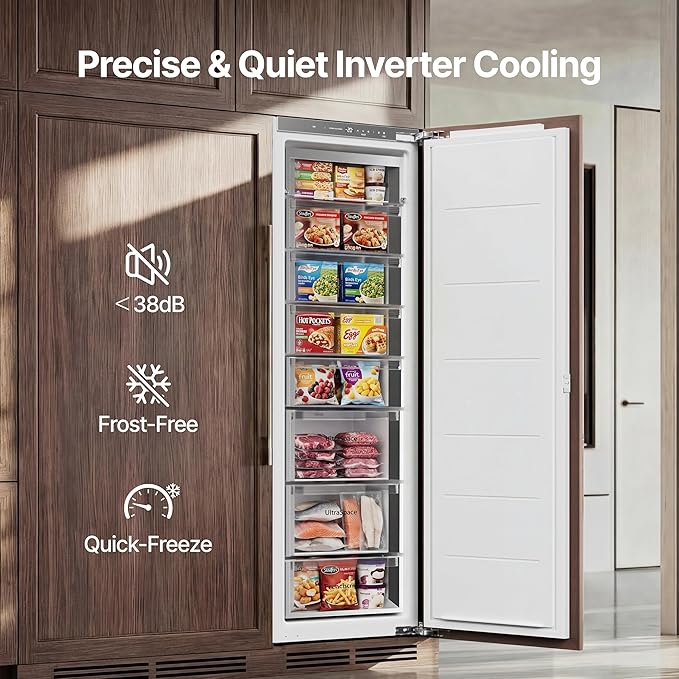 Ca'Lefort Panel Ready Refrigerator, Built-in All Freezer Panel-Ready Fridge, Perfect for Modern Kitchens, 8 Freezer Spaces, 9.75 cu.ft (Panel Not Included) - Image 3