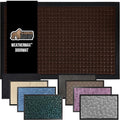 GORILLA GRIP 100% Waterproof All-Season WeatherMax Doormat, 47x35, US Designed Natural Rubber, Stain and Fade Resistant, Low Profile Indoor Outdoor Door Mats, Easy Clean Patio Mat, Coffee Squares by GorillaGrip