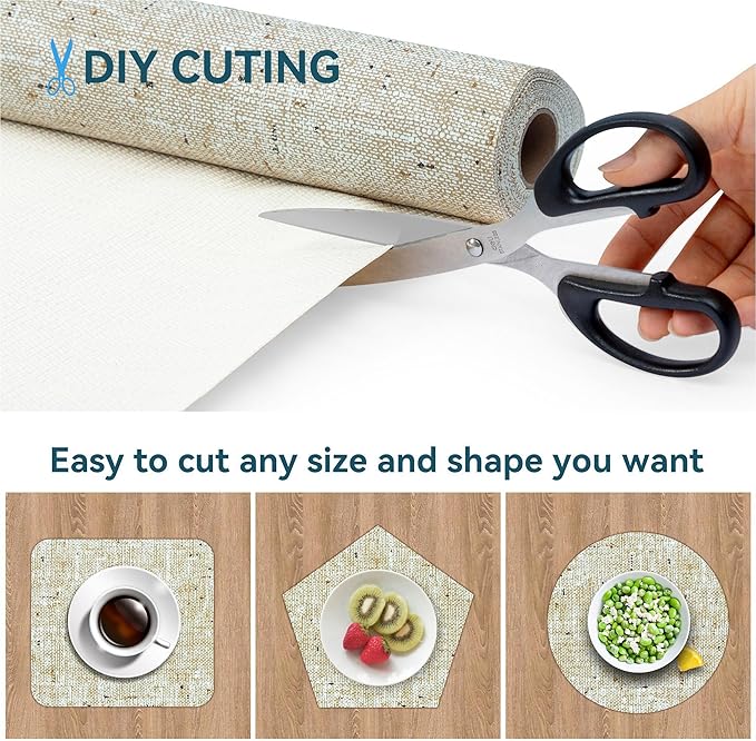 12" W x 120" L Non Adhesive Shelf Liner Kitchen Drawer Liner Pantry Liner for Shelves Cupboard Liner Kitchen Cabinet Cover Easy to Trim - Image 4