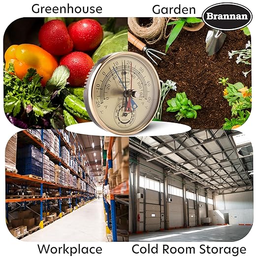 Brannan Max Min Thermometer and Hygrometer - Ideal Greenhouse Thermometer and Humidity Meter to Monitor Maximum and Minimum Temperatures and Humidity Easily Wall Mounted - Image 8