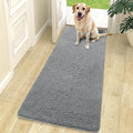 OLANLY Dog Door Mat for Muddy Paws 70x24, Absorbs Moisture and Dirt, Absorbent Non-Slip Washable Doormat, Quick Dry Chenille Mud Mat for Dogs, Entry Indoor Entryway Carpet for Inside Floor, Grey by OLANLY