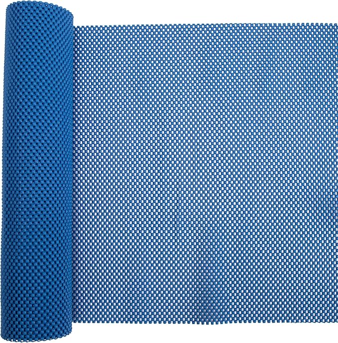 Shelf Liners for Cabinets-Drawer Liner Cabinet Liners for Shelves Kitchen,Non-Adhesive,Non-Slip,Navy Blue,12 x 180 inch by vortiara