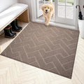 PURRUGS Dirt Trapping Door Mat 48" x 48", Non-Slip Machine Washable Entry Rug, Dog Doormat, Indoor Front Door Mat, Super Absorbent Entryway Rug for Muddy Shoes & Paws, Grayish Brown by PURRUGS