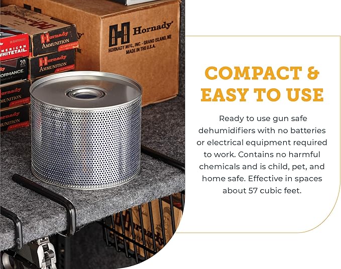 SnapSafe Reusable Canister Dehumidifier, 75902 - Portable, Easy to Use Moisture Absorbers for Gun Safes & Cabinets - Prevent Moisture Damage for Gun Safe Accessories, Firearms in Your Gun Vault - Image 4