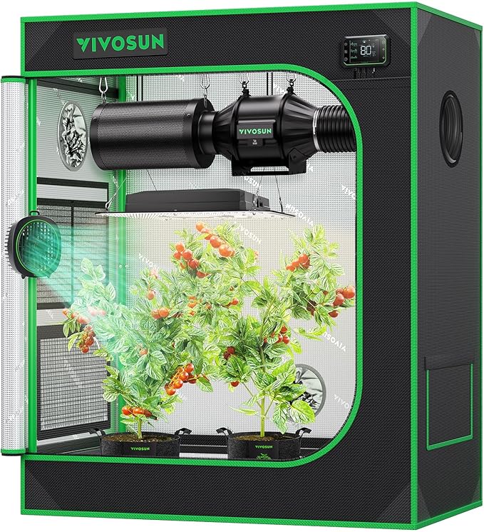 VIVOSUN S3018 30"x18"x36" Grow Tent, High Reflective Mylar with Observation Window and Floor Tray 3D Printer Enclosure with Ventilation by VIVOSUN