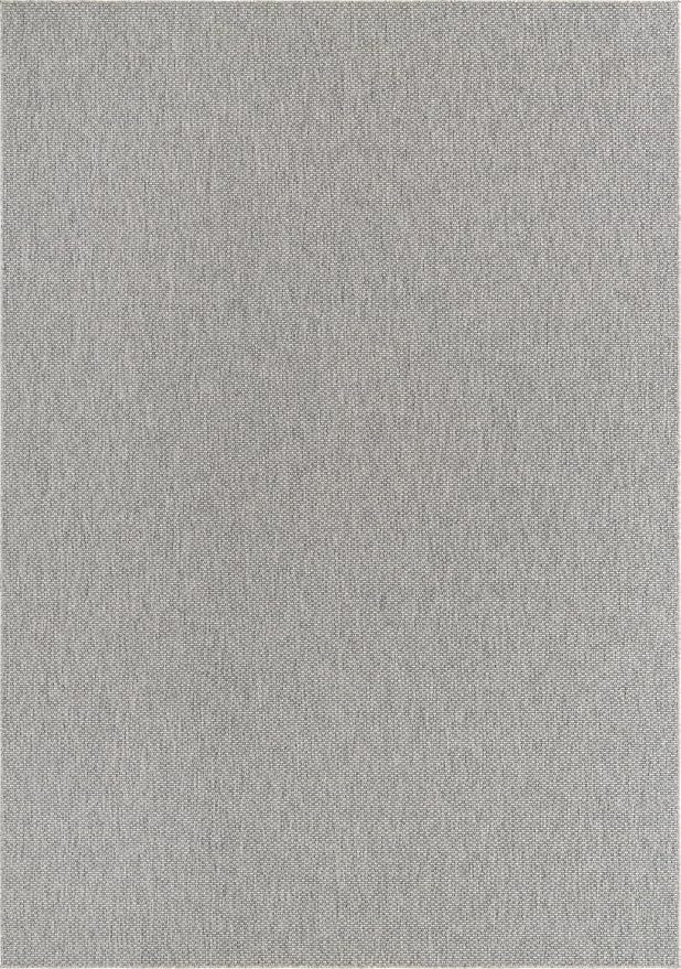 Unique Loom Collection Casual Transitional Solid Heathered Indoor/Outdoor Flatweave Area Rug (10' x 14' 1" Rectangle, Light Gray/Ivory) - Image 8