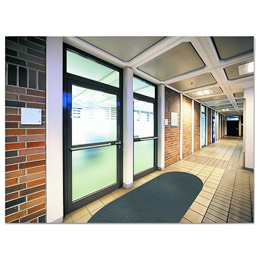 8uardian EcoGuard Diamond w/Double Fan Indoor Wiper Floor Mat, Recycled Plactic and Rubber, 3'x6', Charcoal Black - Image 10