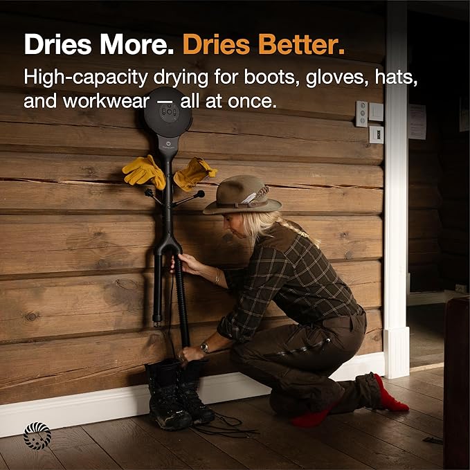 Hedgehog Buddy Heavy Duty Ski Boot Dryer Rapid 3-Pair Glove, Boxing Shoe Dryer and Deodorizer Wall-Mounted, Adjustable Heat, Portable, Extra Long Spikes, Black - Image 3