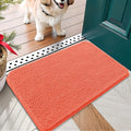 OLANLY Dog Door Mat for Muddy Paws 30x17, Absorbs Moisture and Dirt, Absorbent Non-Slip Washable Doormat, Quick Dry Chenille Mud Mat for Dogs, Entry Indoor Entryway Carpet for Inside Floor, Coral by OLANLY