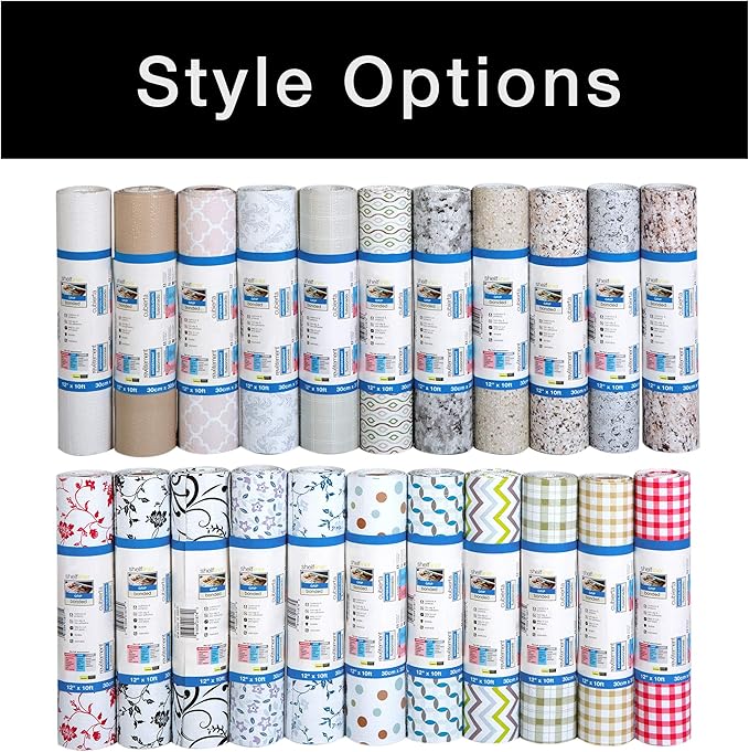 Smart Design Bonded Grip Shelf Liner - 18 Inch x 5 Feet - Non Adhesive, Strong Grip Bottom, Easy Clean Kitchen Drawer, Cabinet, Cupboard Dresser Protector Cover, Non Slip Rubber Mat - Ocean Origami - Image 6