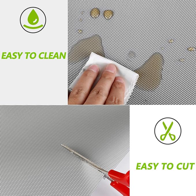 Kitchen Shelf Liner Drawer Liners, Non-Adhesive Refrigerator Liners Waterproof Fridge Mats with Strong Durable Kitchen Cabinets Mat for Drawers, Shelves, Pantry - Image 4
