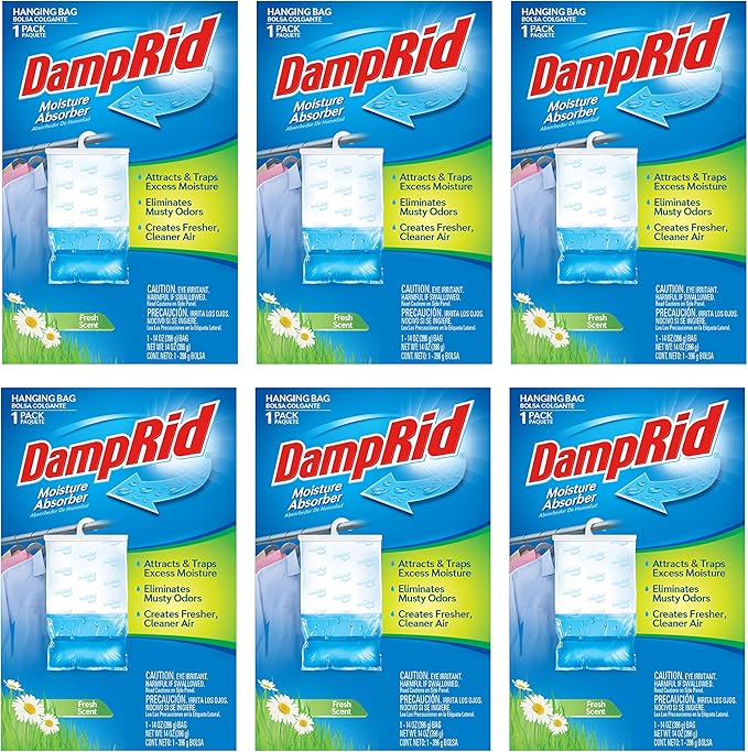 DampRid FG80 Fresh Scent Hanging Moisture Absorber ,6-Pack - Image 4