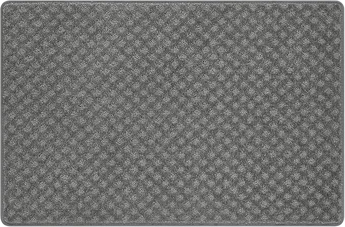 PURE ERA Carpet Stair Tread Landing Mat Tape Free Self Adhesive Non Slip Skid Resistant Indoor Doormat Area Rug Floor Mat for Kitchen Bathroom Workstations Washable 2' X 3' by PUREERA