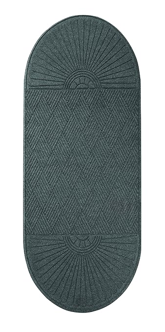 Guardian EcoGuard Diamond w/Double Fan Indoor Wiper Floor Mat, Recycled Plactic and Rubber, 4'x8', Charcoal Black - Image 8