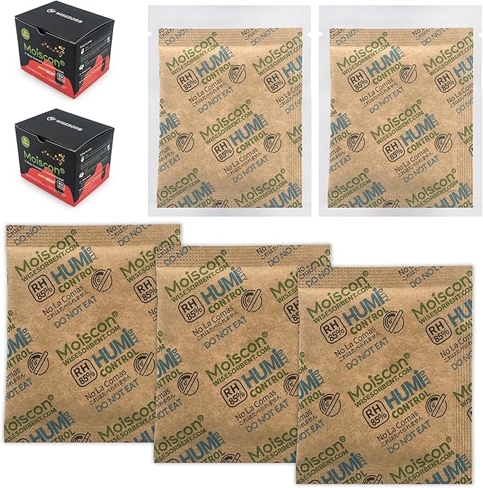 30 Pack 85% RH Size 8 Two-Way Humidity Control Packs for Wooden Musical Instruments, 8 Gram Moisture Control Packets for Bagpipe Reeds, Saxophone Reeds Individually Wrapped by Wisesorb
