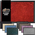 GORILLA GRIP 100% Waterproof All-Season WeatherMax Doormat 35x23, US Designed Natural Rubber, Stain and Fade Resistant, Low Profile Indoor Outdoor Door Mats, Easy Clean Patio Mat, Red Vintage Wine by GorillaGrip