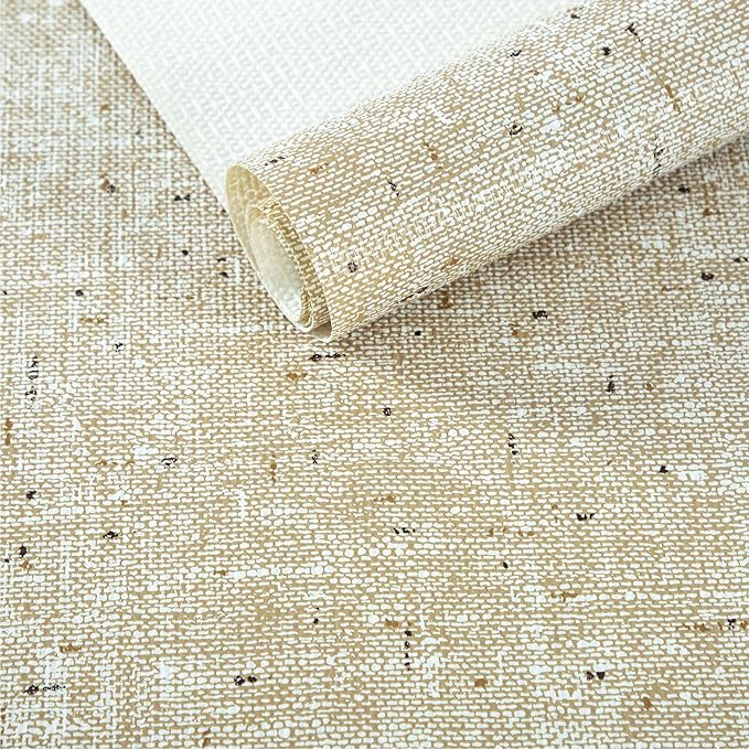 12-inch x 30-ft Shelf Liner Non-adhesive Beige Drawer Liner, Waterproof Durable Anti-Slip Shelf Liner for Cabinets by DwellAid