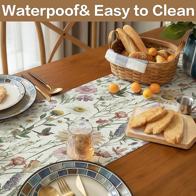 Floral Drawer and Shelf Liner for Kitchen Cabinets Non-Adhesive Drawer Liner Non-Slip Daisy Shelf Liners Strong Grip Waterproof Easy to Clean Cabinet Liners for Dresser Cupboard 12IN × 16.4FT - Image 5