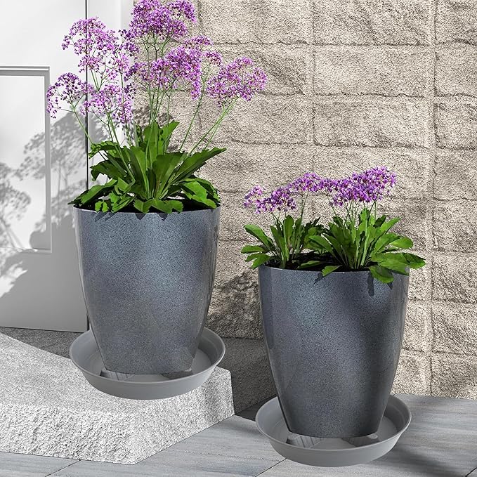 4 Pack Plant Saucer 12 inch, 8 10 14 17 inch, Plant Stand Plastic Plant Saucers for Indoors Outdoor, Heavy Duty Flower Saucers for Potted Plants, Pot Saucers for Plants, Grow Bags Saucers - Image 7