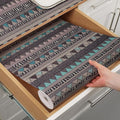 Tatyanna Drawer and Shelf Liner for Kitchen Cabinets Non Adhesive Drawer Liner Non Slip Cabinet Liner Boho Shelf Liners Strong Grip Dresser Cupboard Liner Waterproof Easy to Clean 12IN x 16.4FT by Tatyanna