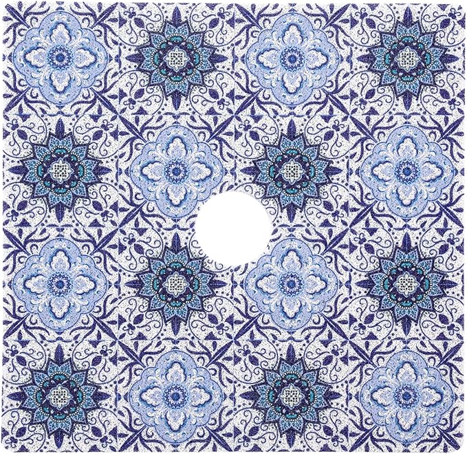 HOMBYS Square Shower Mat Non Slip 27x27 in,Shower Mat with Drain Hole in Middle,Shower Floor Mats for Inside Shower,PVC Loofah Shower Stall Mat,Secure in Shower Mat,Boho Bath Mats for Shower - Image 5
