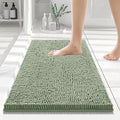 Smiry Luxury Chenille Bathroom Rugs 24x16, Extra Soft and Absorbent Shaggy Bath Mat, Machine Washable, Non-Slip Plush Carpet Runner for Tub, Shower, and Floor, Home Decor Accessories, Sage Green by Smiry