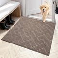 PURRUGS Dirt Trapping Door Mat 36" x 36", Non-Slip Machine Washable Entry Rug, Dog Doormat, Indoor Front Door Mat, Super Absorbent Entryway Rug for Muddy Shoes & Paws, Grayish Brown by PURRUGS