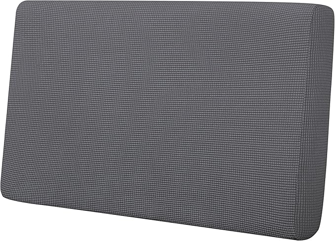 Easy-Going Stretch Loveseat Cushion Cover Sofa Cushion Furniture Protector Sofa Seat Sofa Slipcover Sofa Cover Soft Flexibility with Elastic Bottom(Loveseat Cushion, Grey) by Easy-Going