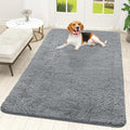 OLANLY Dog Door Mat for Muddy Paws 70x46, Absorbs Moisture and Dirt, Absorbent Non-Slip Washable Doormat, Quick Dry Chenille Mud Mat for Dogs, Entry Indoor Entryway Carpet for Inside Floor, Grey by OLANLY