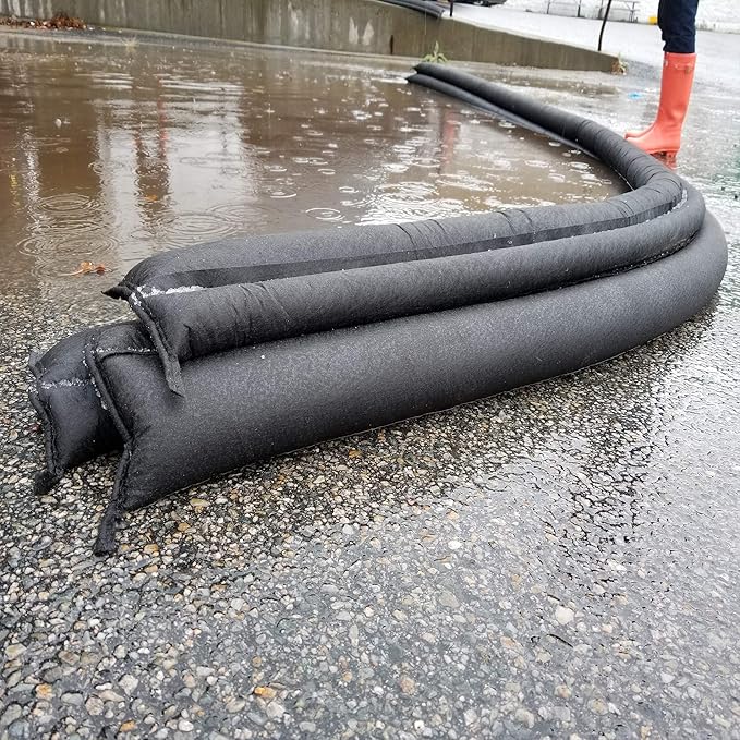 Quick Dam Water Activated 5ft Flood Barrier, Reusable Water Absorbers for Diverting Water, Protects from Rain, Spills, Leaks, Floods & More, - Pack of 16 - Image 3