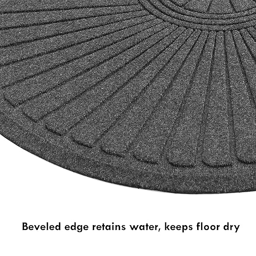 Guardian EcoGuard Diamond w/Double Fan Indoor Wiper Floor Mat, Recycled Plactic and Rubber, 4'x8', Charcoal Black - Image 6
