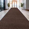 MaxMat® Extra Large Rubber Entry Mat - Heavy Duty, Waterproof, Low-Profile, Easy to Clean, Industrial Doormat (4 x 10 Feet, Brown, MXM-RIB0410BR) by MaxMat