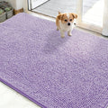 OLANLY Dog Door Mat for Muddy Paws 48x30, Absorbs Moisture and Dirt, Absorbent Non-Slip Washable Doormat, Quick Dry Chenille Mud Mat for Dogs, Entry Indoor Entryway Carpet for Inside Floor, Lavender by OLANLY