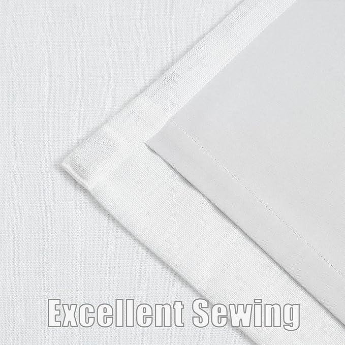 Kayne Studio White Pinch Pleated Blackout Curtains - Thermal Insulated Energy Efficient Back Tab Room Darkening Drapes, 108 Inch Window Curtain Panels withHooks for Living Room/Bedroom(2 Pcs,40"x108") - Image 6
