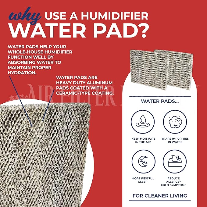 Air Filter Factory Replacement for HUMCCLBP, HUMBBSBP, 2217, 2317, 2417, HUMBALBP Bryant/Carrier Humidifier Water Pad Filter 2-Pack - Image 2