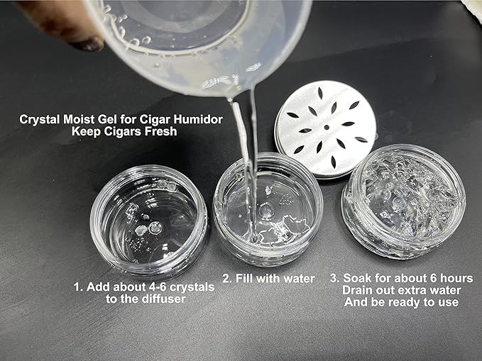 8oz Cigar Humidor Humidifier Crystals - ½ LB Refill Bag of Gel Beads for Perfect 70% Humidity Control – Reusable & Long-Lasting Moisture for Any Cigar Box - Image 2
