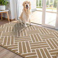 OLANLY Indoor Door Mat, 48x32 Inch, Dirt Resistant and Absorbent, Non-Slip Rubber Backing Floor Mats, Easy Clean Low-Profile Doormat for Entryway, Front Door, and Inside Entrance, Beige by OLANLY