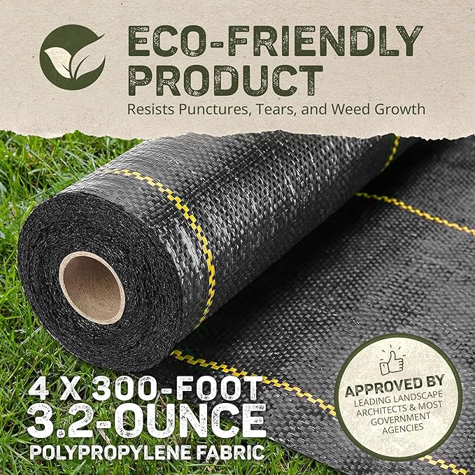 Dewitt Sunbelt 3.2 oz Woven Ground Cover, UV-Stabilized Weed Control Fabric, 4' x 300' - Image 4