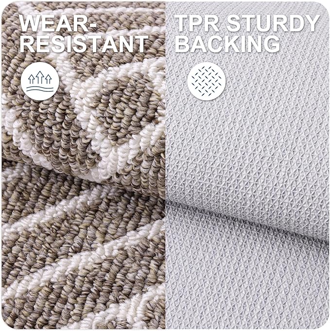 OLANLY Runner Indoor Door Mat, 59x23 Inch, Dirt Resistant and Absorbent, Non-Slip Rubber Backing Floor Mats, Easy Clean Low-Profile Doormat for Entryway, Front Door, and Inside Entrance, Khaki - Image 3