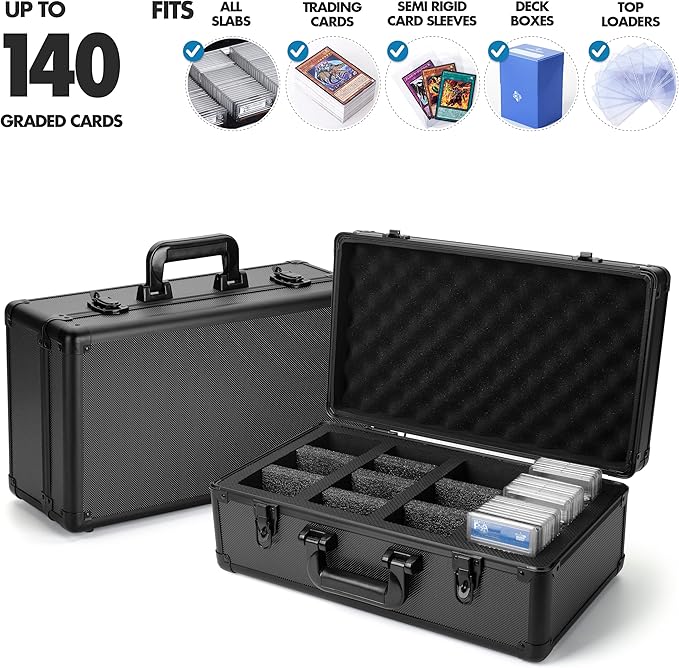 FunGuys Graded Card Storage Box, Trading Card Case for PSA Graded Pokemon, Sports Card Storage Boxes as PSA Holder, Baseball Card Slab Case Holder for Trading Cards - Image 4