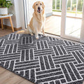 OLANLY Indoor Door Mat, 48x32 Inch, Dirt Resistant and Absorbent, Non-Slip Rubber Backing Floor Mats, Easy Clean Low-Profile Doormat for Entryway, Front Door, and Inside Entrance, Black by OLANLY