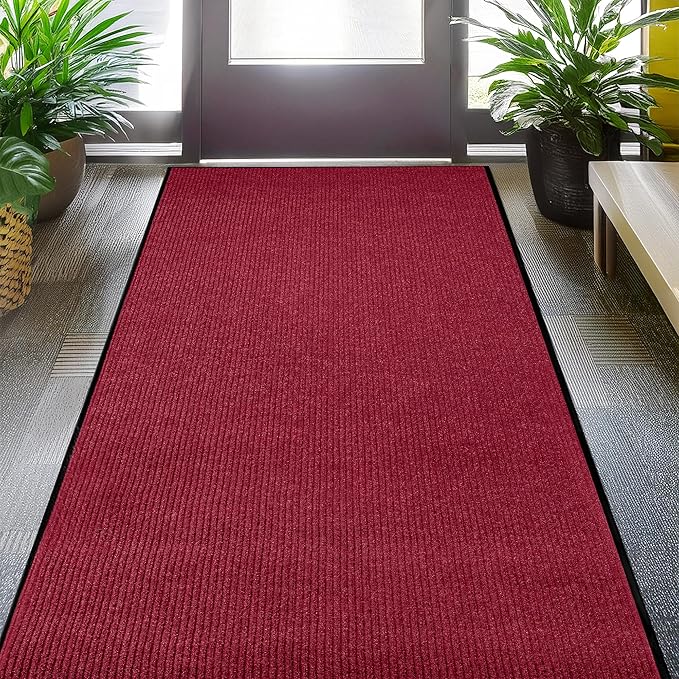 MaxMat® Extra Large Commercial Door Mat, Rubber Border Heavy Duty Door Mat, Waterproof, Low-Profile, Easy to Clean, Rubber Entry Mat. (Red, 2 x 6 Feet) - Image 6