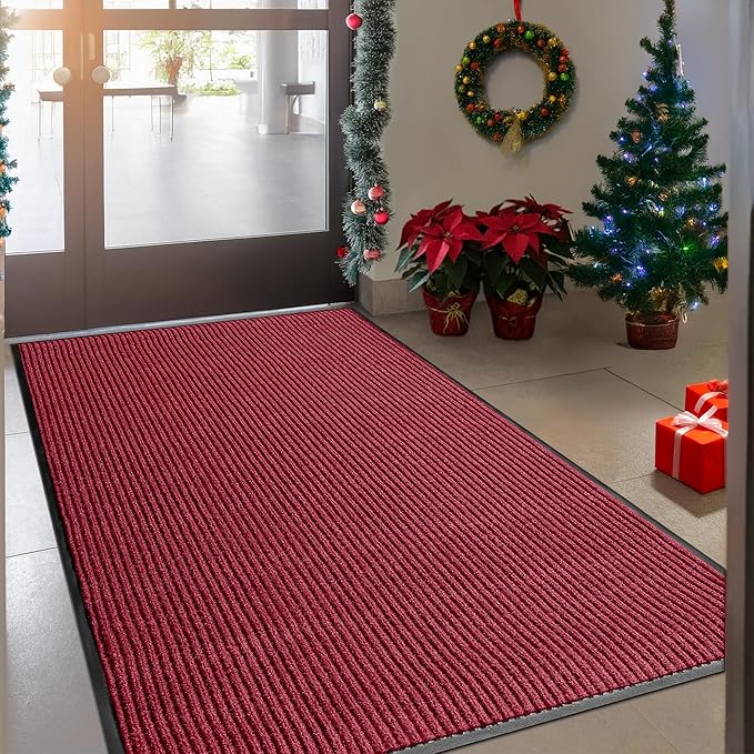 MaxMat® Extra Large Commercial Door Mat, Rubber Border Heavy Duty Door Mat, Waterproof, Low-Profile, Easy to Clean, Rubber Entry Mat. (Red, 3 x 5 Feet) - Image 8