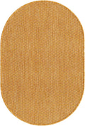 Unique Loom Collection Casual Transitional Solid Heathered Indoor/Outdoor Flatweave Area Rug (2' 2" x 3' 1" Oval, Corn Harvest Yellow) by UniqueLoom
