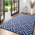 OLANLY Large Indoor Door Mat, 59x35 Inch, Dirt Resistant and Absorbent, Non-Slip Rubber Backing Floor Mats, Easy Clean Low-Profile Doormat for Entryway, Front Door, and Inside Entrance, Navy by OLANLY