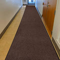 MaxMat® Heavy Duty Industrial Mat - XL Size, Waterproof, Low-Profile, Commercial Entry Door Mat (3 x 16 Feet, Brown, MXM-RIB0316BR) by MaxMat