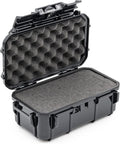 Evergreen 57 Waterproof Dry Box Protective Case with Pick & Pluck Foam - Travel Safe/Mil Spec/USA Made - for Cameras, Phones, Hiking, Boating, Water Sports, Action Cams (Black) by EvergreenCases