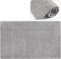 PURE ERA Carpet Stair Tread Landing Mat Tape Free Self Adhesive Non Slip Skid Resistant Indoor Doormat Area Rug Floor Mat for Kitchen Bathroom Workstations Washable 2' X 3' (Light Gray) by PUREERA